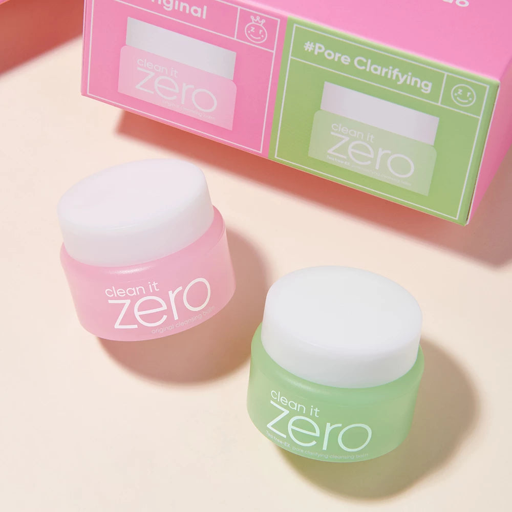 BANILA CO Clean it Zero Cleansing Balm Miniature - Set mit AHA & BHA zur Entfernung von Make-up und zur Hautreinigung auf Reisen