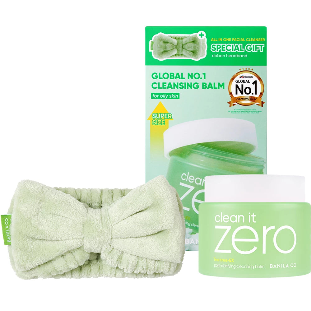 BANILA CO Clean it Zero Reinigingsbalsem Poriën Clarifier Set - set met salicylzuur en tea tree olie, helpt bij het verwijderen van make-up en het schoonhouden van de poriën - 180 ml