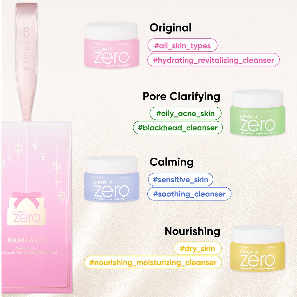 Clean it Zero Pink Dazzle Mini Reinigungsbalsam-Set