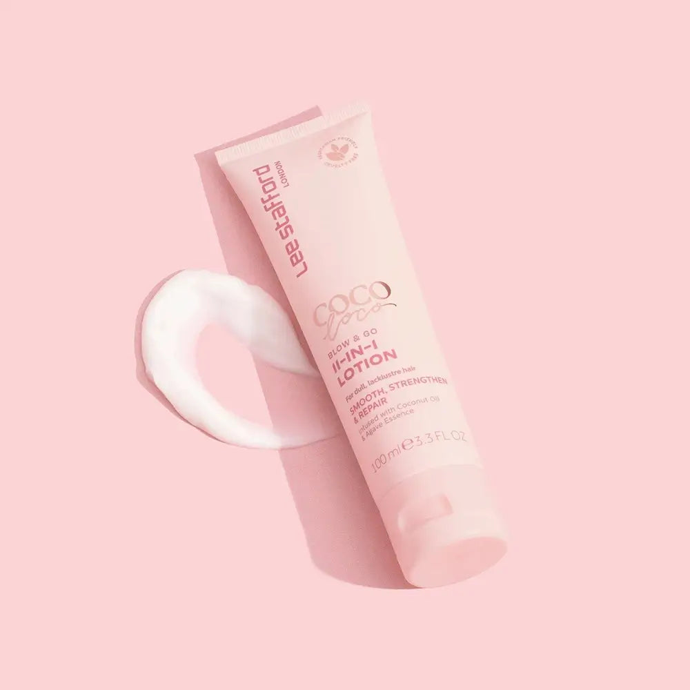 LEE STAFFORD Coco Loco Blow & Go 11-in-1 Lotion - Haarcreme mit Kokosöl und Agavendessenz für seidig-glänzendes Haar – 100 ml