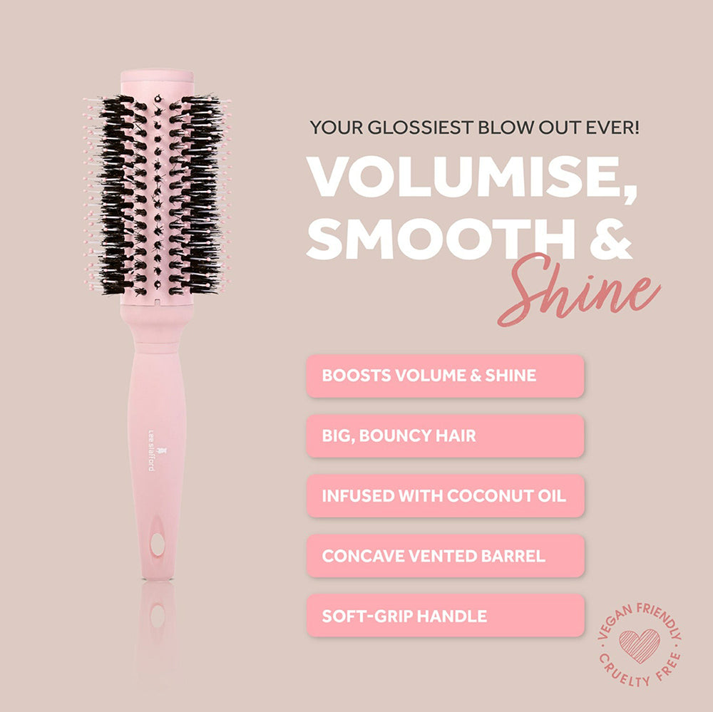 LEE STAFFORD Coco Loco Blow Out Radial Brush - Haarbürste mit Kokosöl und Nylon für schnelles Styling und glattes Finish ohne Frizz