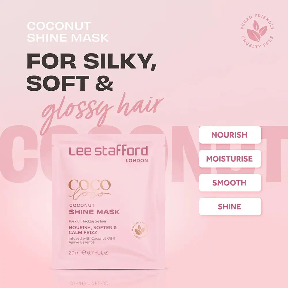 LEE STAFFORD Coco Loco Kokos Glanz Maske Haarmaske - Feuchtigkeit und Glanz, 20 ml