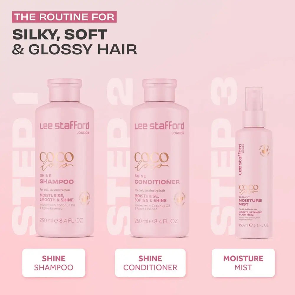 LEE STAFFORD Coco Loco Shine Conditioner - Balsam cu ulei de cocos si agave pentru par uscat, 250 ml