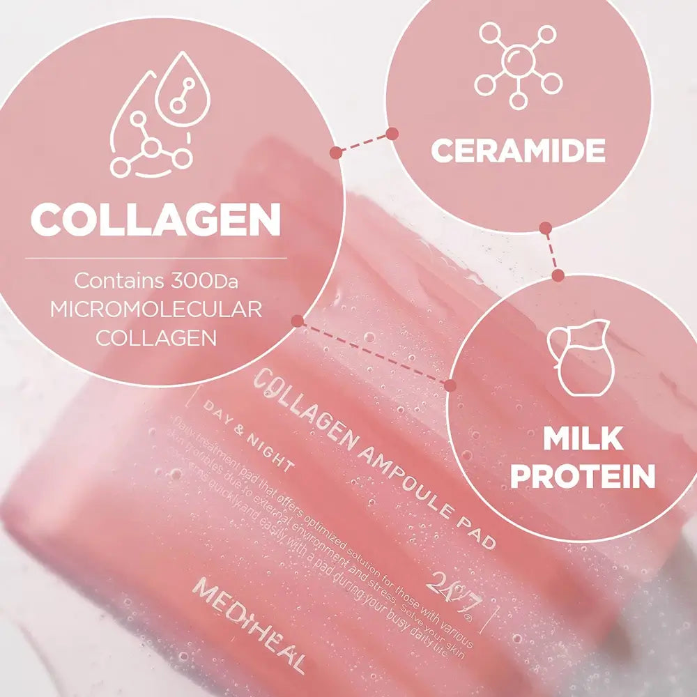 Kollagen Ampullen-Pad Gesichts-Toner-Pads 100 Stk