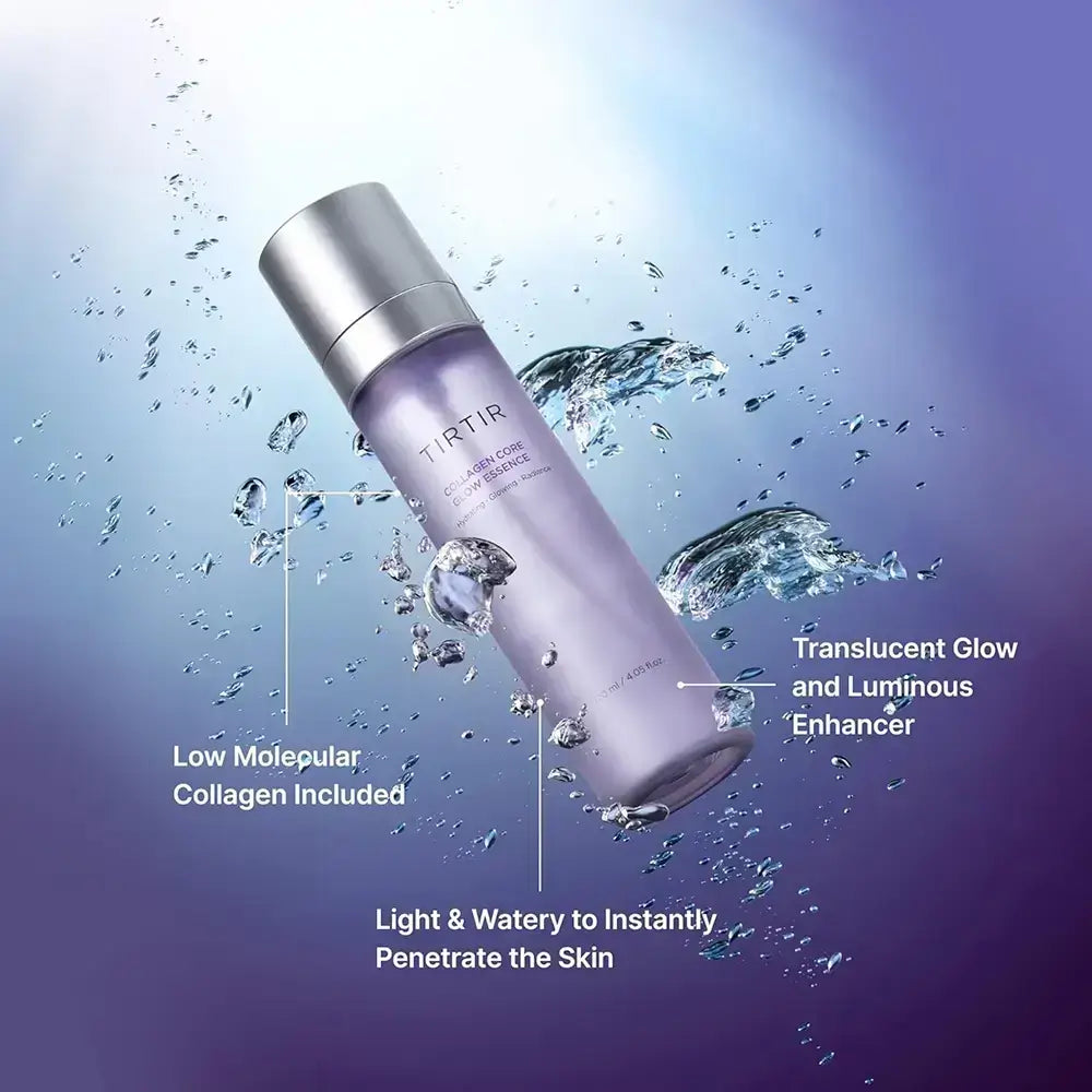TIRTIR Collagen Core Glow Essence - Gesichtsspray mit Kollagen und Hyaluronsäure zur Hautbefeuchtung und Stärkung der Hautbarriere - 120 ml