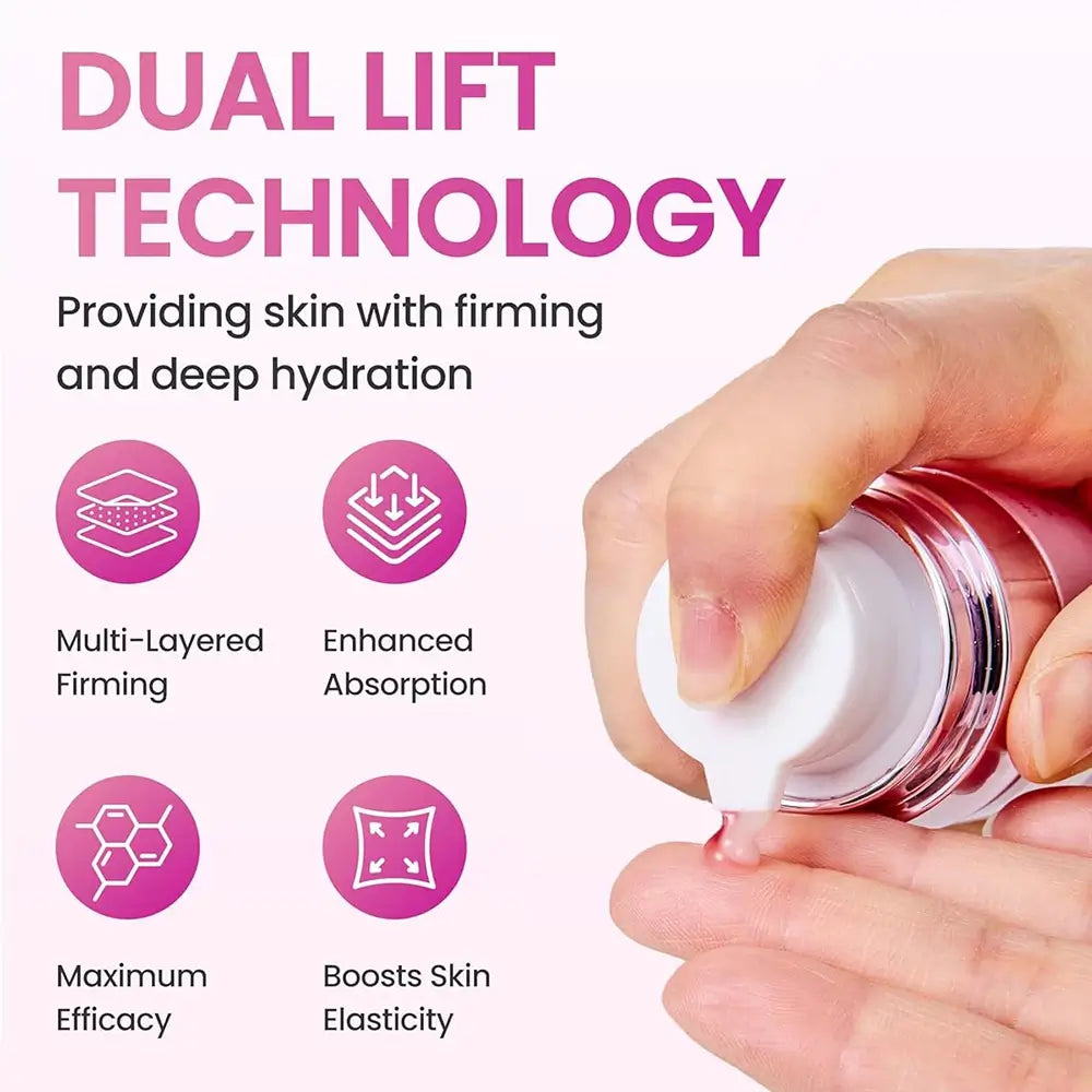 YADAH Kollagen Dual Lift Serum - Gesichtsserum mit Typ-I-Kollagen und Hyaluronsäure zur Hautfeuchtigkeitspflege - 50 ml