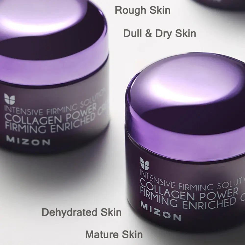 MIZON Collagen Power Firming Enriched Cream - angereicherte Gesichtscreme mit hydrolysiertem Kollagen und Adenosin zur Verbesserung der Hautfeuchtigkeit und Festigkeit - 50 ml