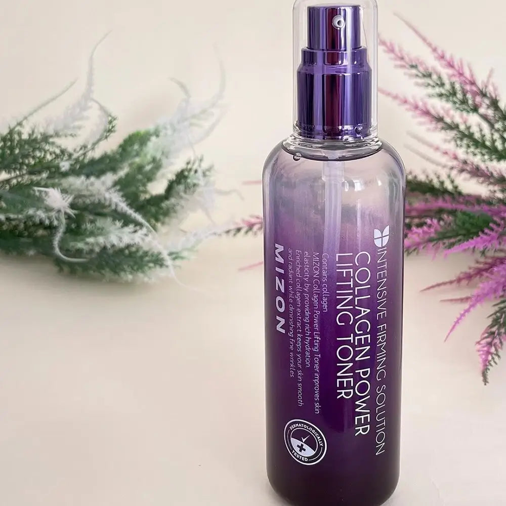 MIZON Collagen Power Lifting Toner - Gesichtswasser mit hydrolysiertem Kollagen und Adenosin für Hautfeuchtigkeit und Komfort - 120 ml