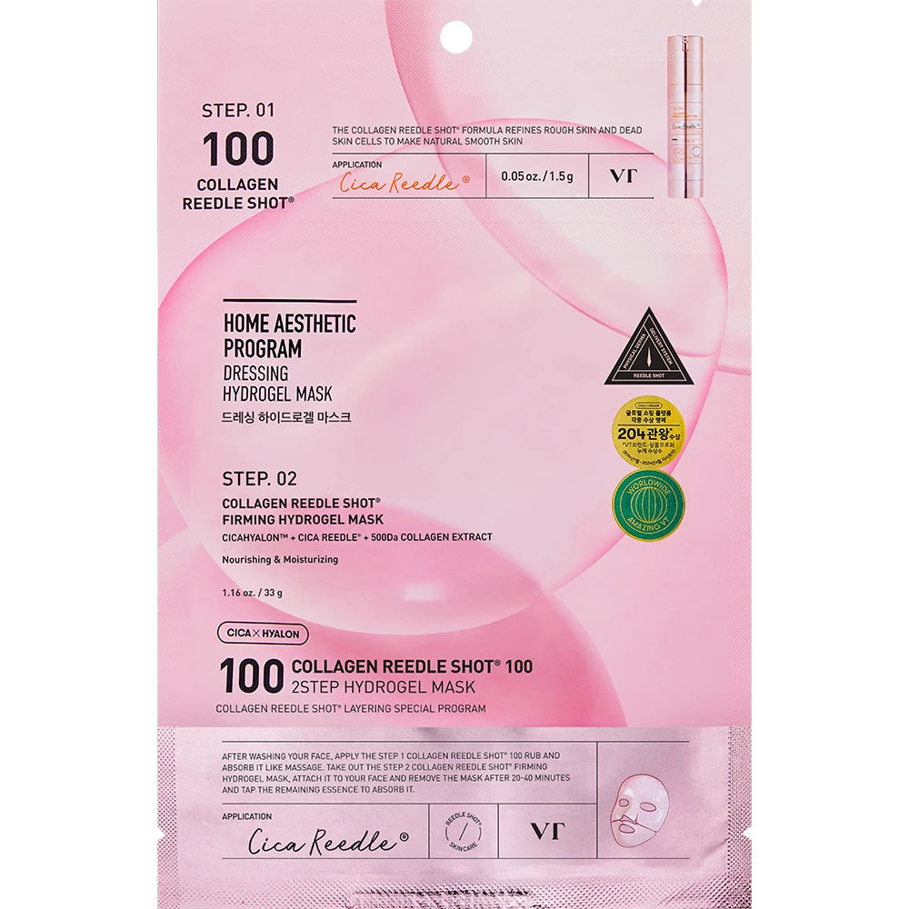 VT COSMETICS Collagen Reedle Shot 100 2-Schritt Hydrogel-Maske