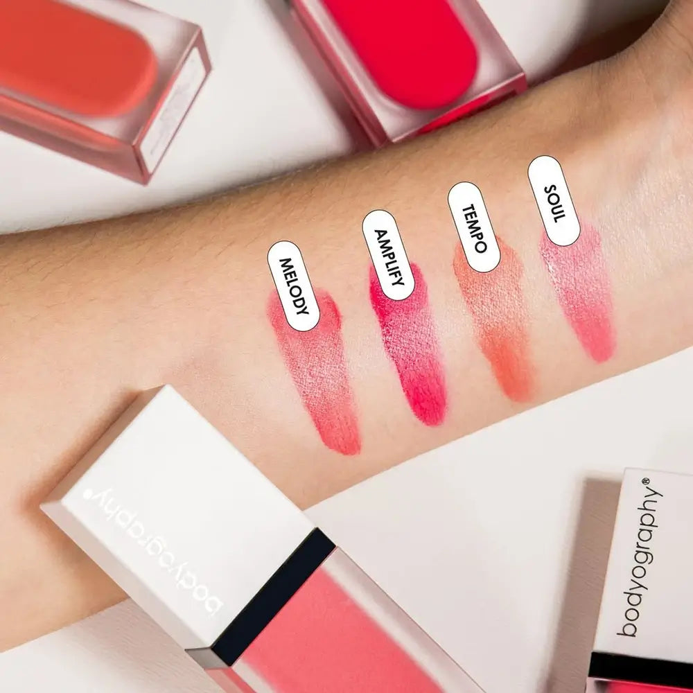 BODYOGRAPHY Color Cassette Liquid Blush Lip - einfach aufzutragender und aufbaubarer Rouge und Lippenstift mit Bakuchiol - 5,5 g - SOUL - Baby Doll Pink