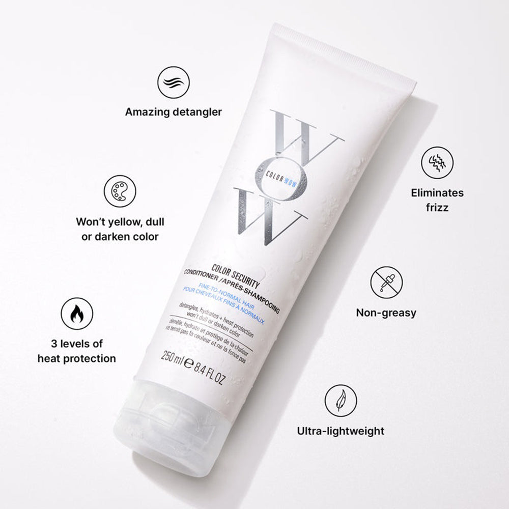 COLOR WOW Color Security Conditioner - Balsam formuliert mit Arganöl und Vitamin E, das zur Feuchtigkeitsversorgung des Haares und zum Erhalt der Farbe beiträgt - 250 ml