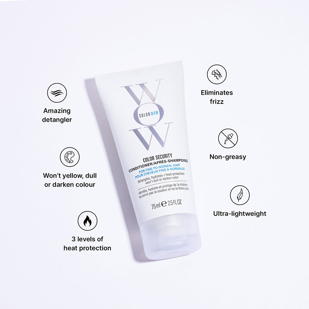 COLOR WOW Color Security Conditioner - Balsam formuliert mit Arganöl und Vitamin E, das zur Feuchtigkeitsversorgung des Haares und zum Erhalt der Farbe beiträgt - 75 ml
