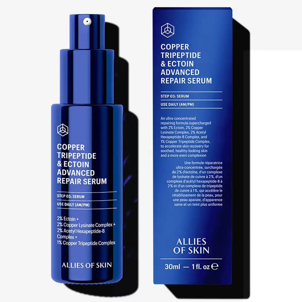 ALLIES OF SKIN Advanced Repair Serum mit Kupferpeptid und Ectoin - Intensive Reparatur und Faltenberuhigung, 30 ml