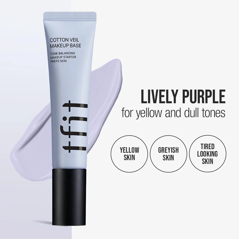 TFIT Cotton Veil Make-up-Basis - 02 Lebhaftes Lila