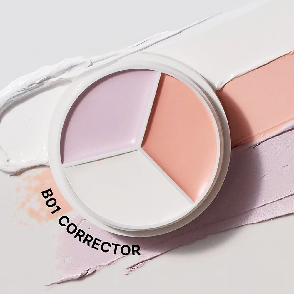 TFIT Cover Up Pro Concealer - corector pentru corectie precisa si localizata, bazata pe corectia prin culori complementare, cu nuantele Clear White/ Salmon Pink/ Milky Purple - 15 gr - B01 Corrector