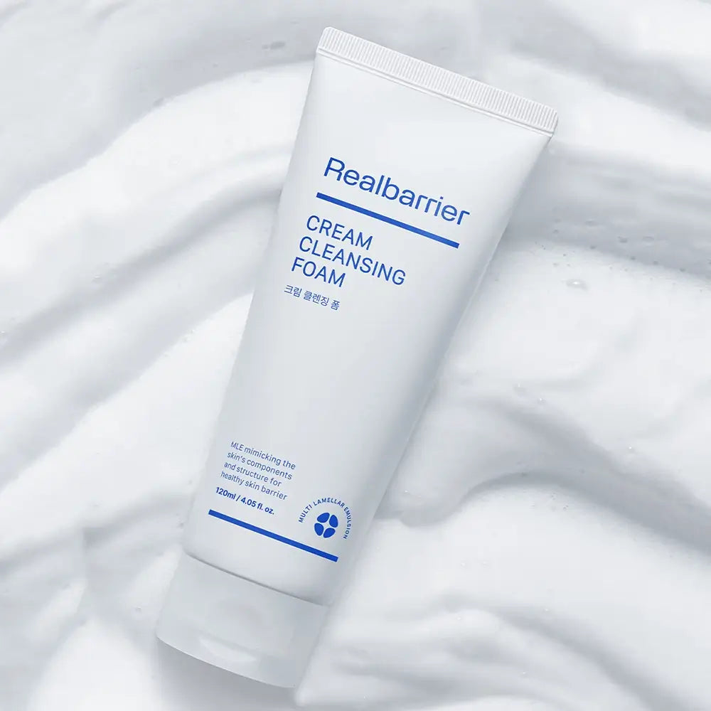 REAL BARRIER Cream Cleansing Renewal Schaumreiniger für empfindliche und trockene Haut - Sanfte Reinigung und intensive Feuchtigkeitspflege, 120 ml