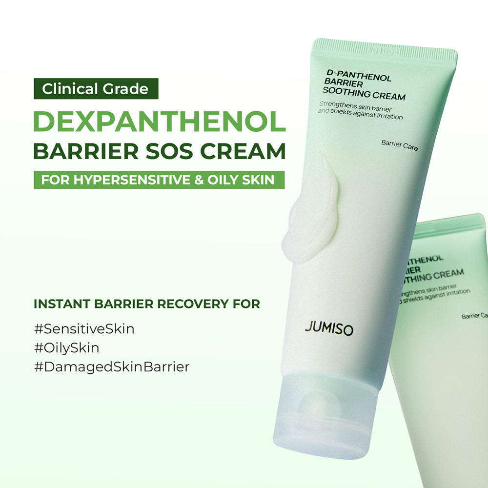 JUMISO D-Panthenol Barrier Soothing Cream - Beruhigende Gesichtscreme mit D-Panthenol und Ceramiden zur Stärkung der natürlichen Hautbarriere und zur Linderung von Trockenheit und Empfindlichkeit - 80 ml
