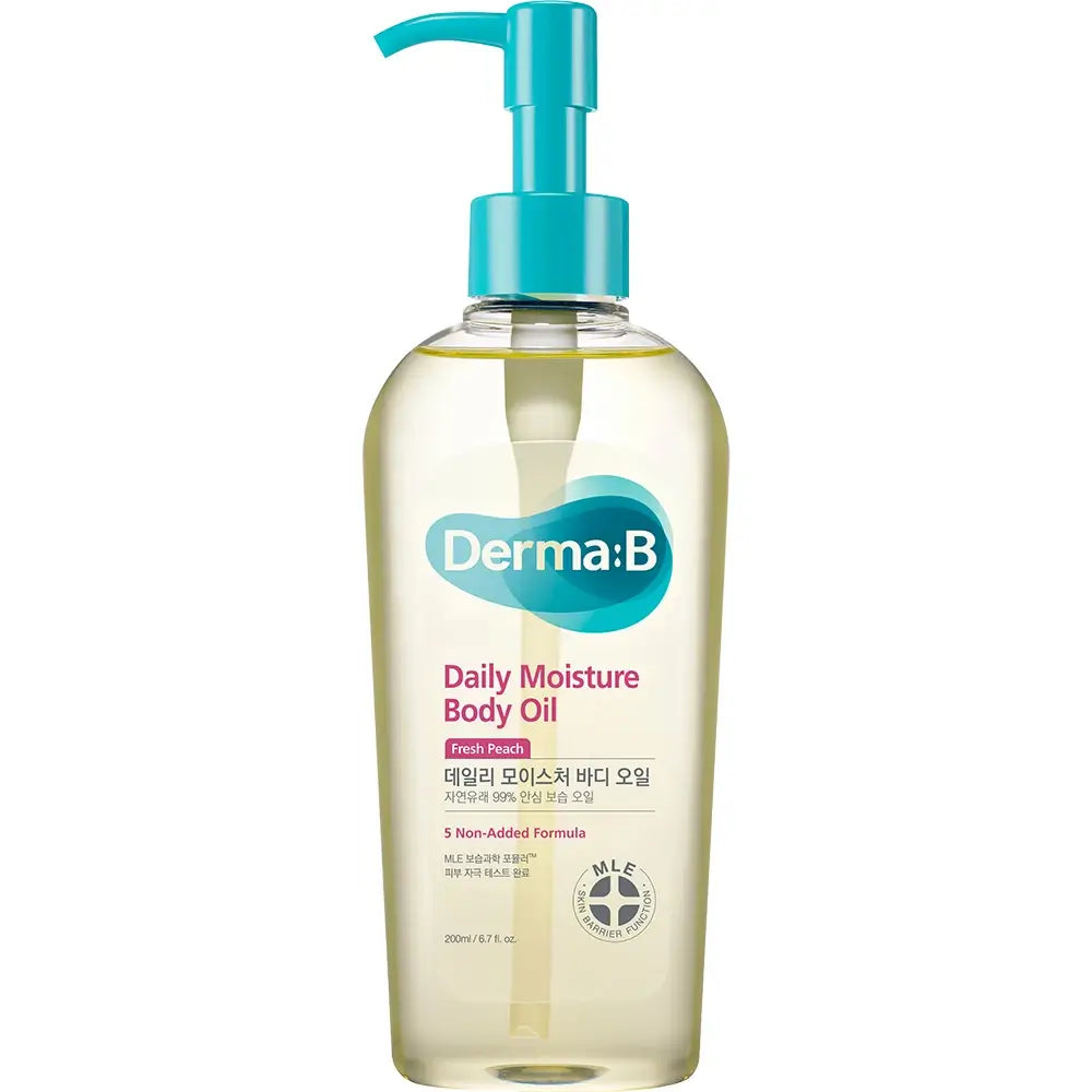 DERMA:B Tägliches Feuchtigkeitsöl Fresh Peach - Intensives Feuchtigkeitsöl und Elastizität, 200 ml