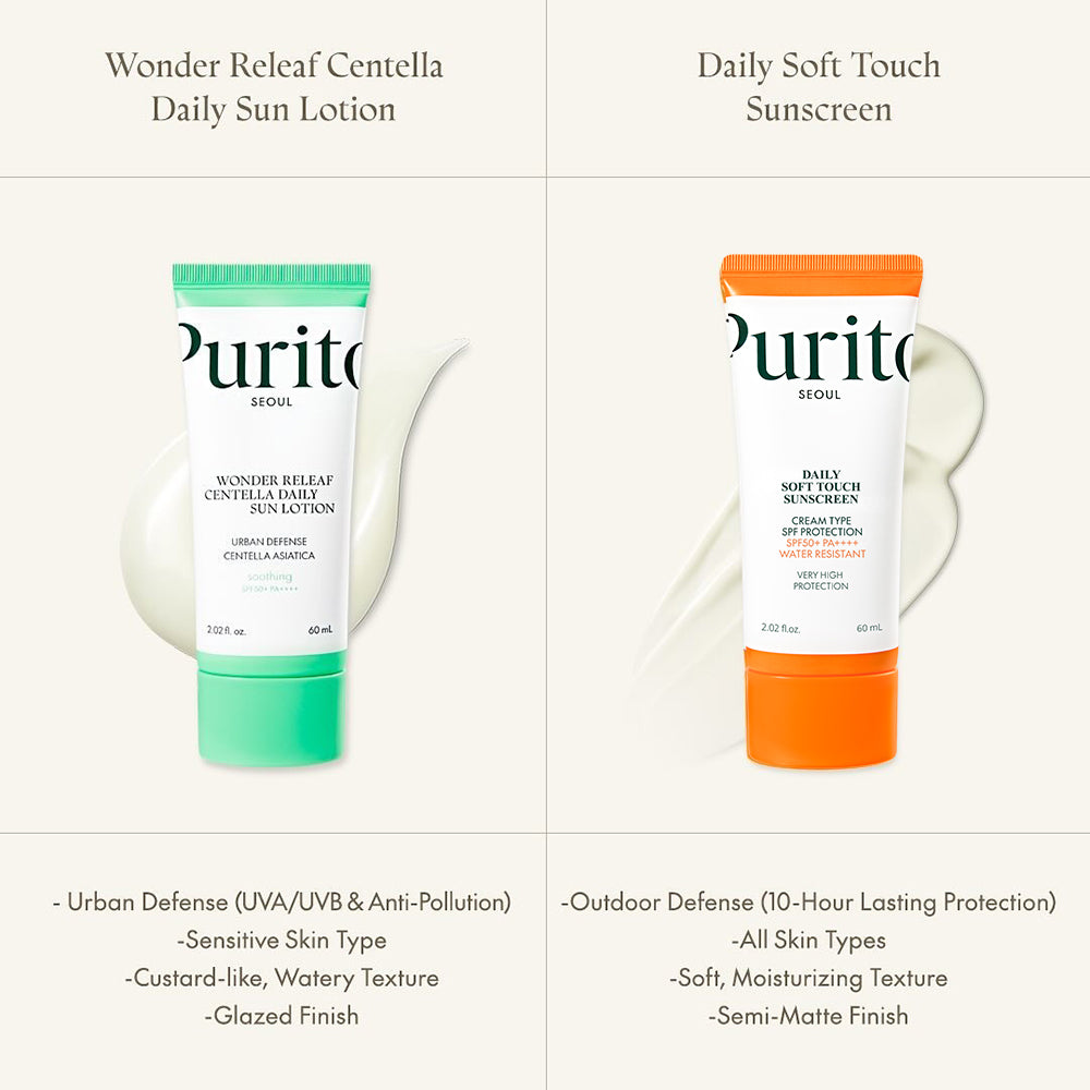 PURITO Daily Soft Touch Sonnenschutz-Gesichtscreme LSF 50+ mit UVA/UVB-Filtern und Panthenol