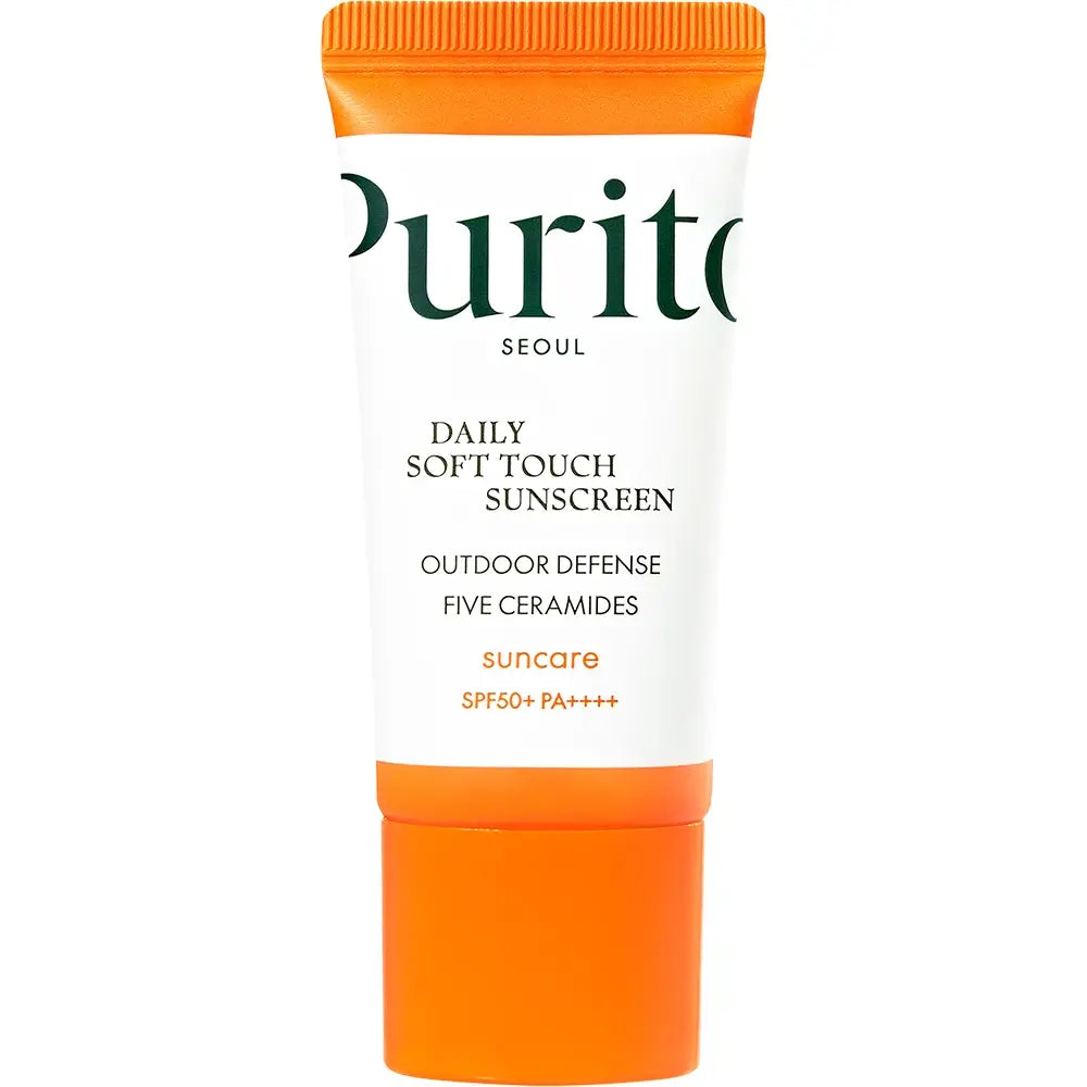 PURITO Daily Soft Touch Mini LSF 50+ - Gesichtscreme mit UVA- und UVB-Filtern und Panthenol für Sonnenschutz und Hautkomfort - 15 ml