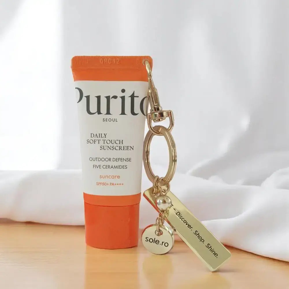PURITO Daily Soft Touch Sonnenschutzcreme LSF 50+ Mini - Mattierender UV-Schutz und intensive Feuchtigkeitspflege, 15 ml