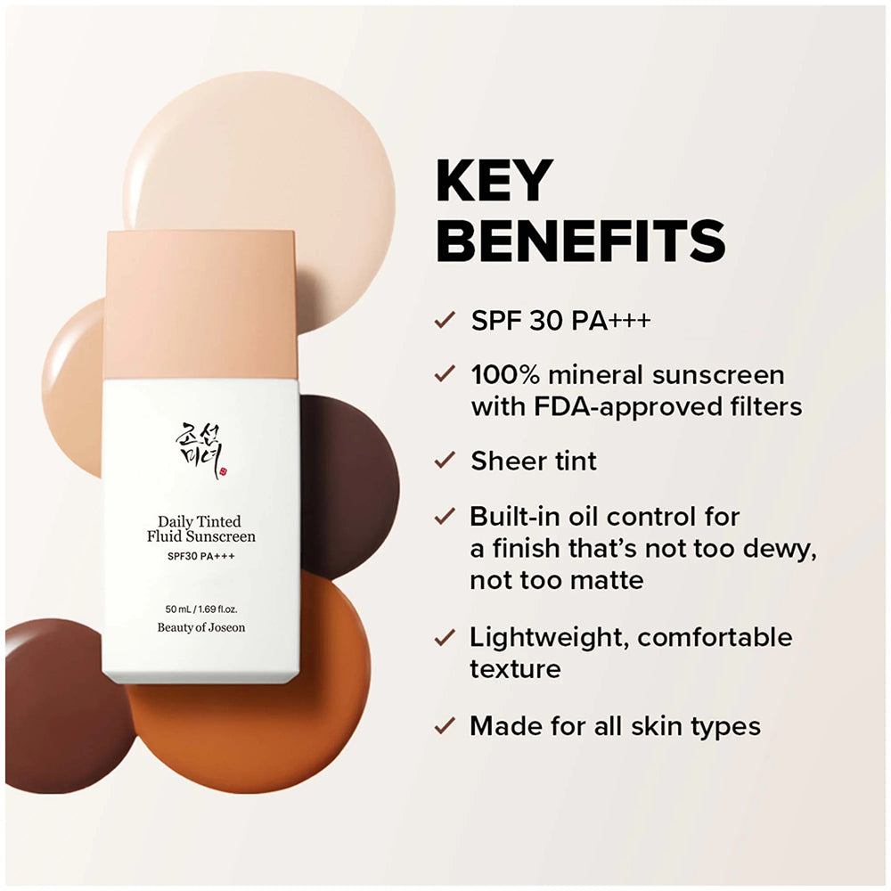 BEAUTY OF JOSEON Tägliches getöntes Fluid-Sonnenschutzmittel SPF30 PA+++, LN110, 50 ml