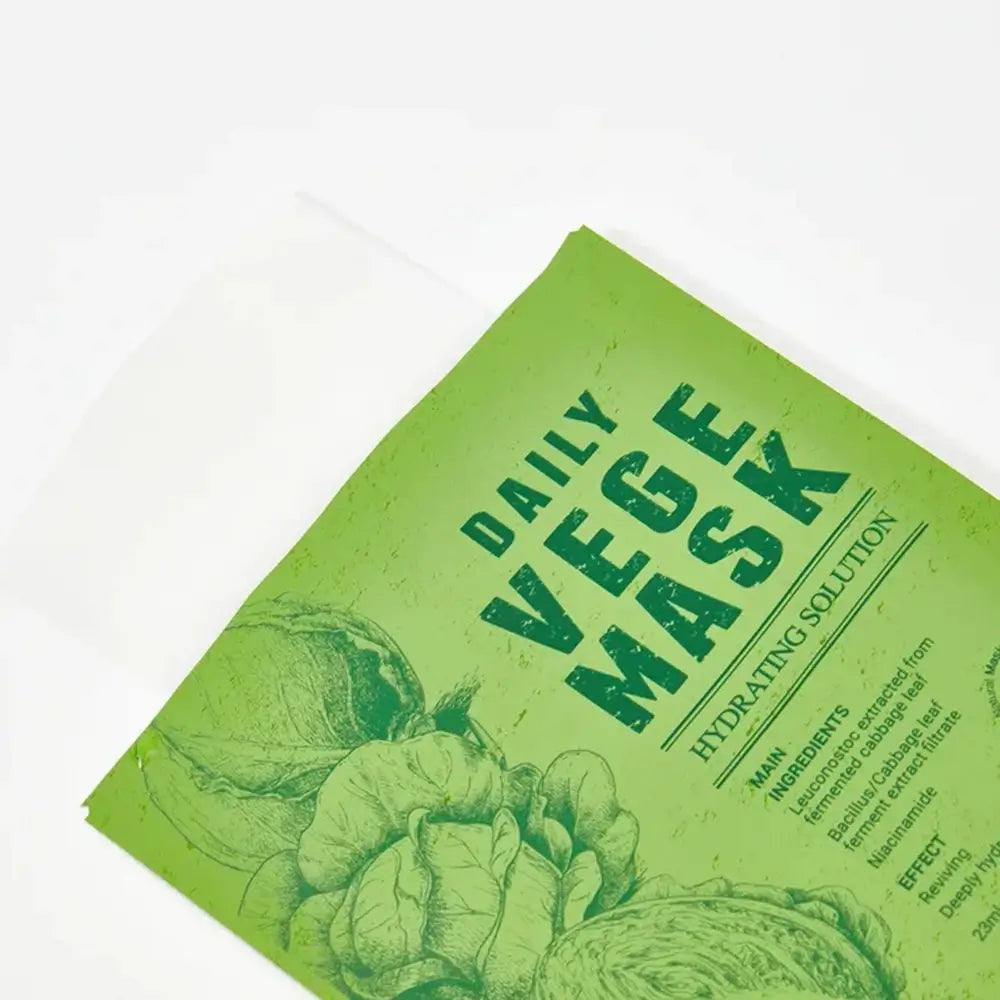 YADAH Daily Vege Kohl - Gesichtsmaske mit fermentiertem Kohlblatt-Extrakt und Niacinamid Vitamin B3, die zur Hautfeuchtigkeit und zur Aufrechterhaltung des Hautkomforts beiträgt - 23 ml