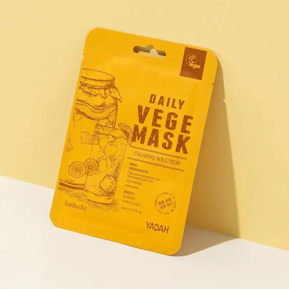 YADAH Daily Vege Maske Kombucha - Feuchtigkeit und Ausstrahlung mit Kombucha, Niacinamid und Adenosin, 23 ml