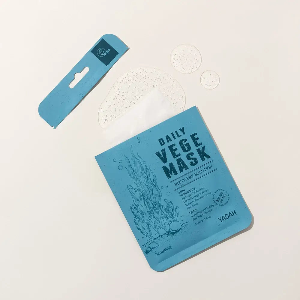YADAH Daily Vege Gesichtsmaske mit Seetang - Intensive Feuchtigkeit und Festigkeit, 23 ml