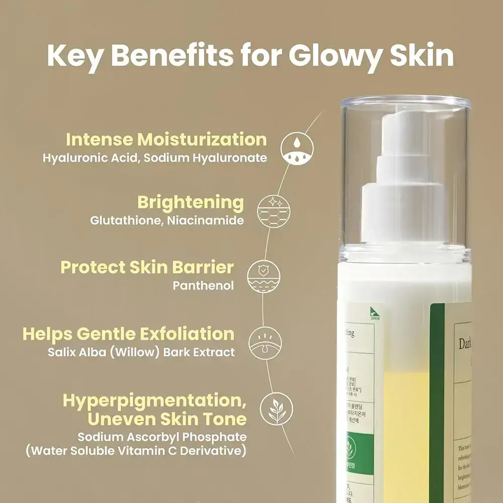 AXIS-Y 6+1+1 Dark Spot Correcting Glow Toner Gesichtsbifazik - Korrigiert Pigmentflecken und stellt die Haut zum Strahlen, 125 ml