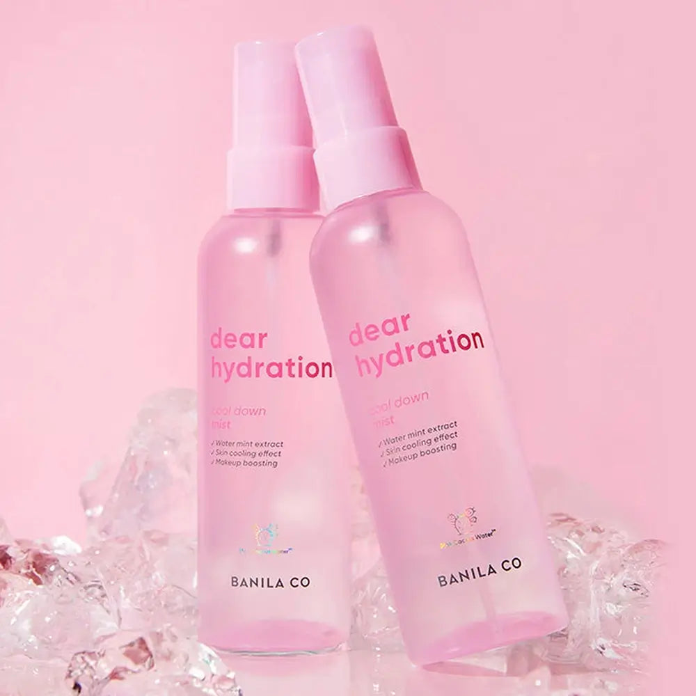 BANILA CO Dear Hydration Cool Down Mist - kühlendes Gesichtsspray mit Pink Cactus Water und Pink Hydra Biome für Feuchtigkeit und Make-up-Fixierung - 99 ml