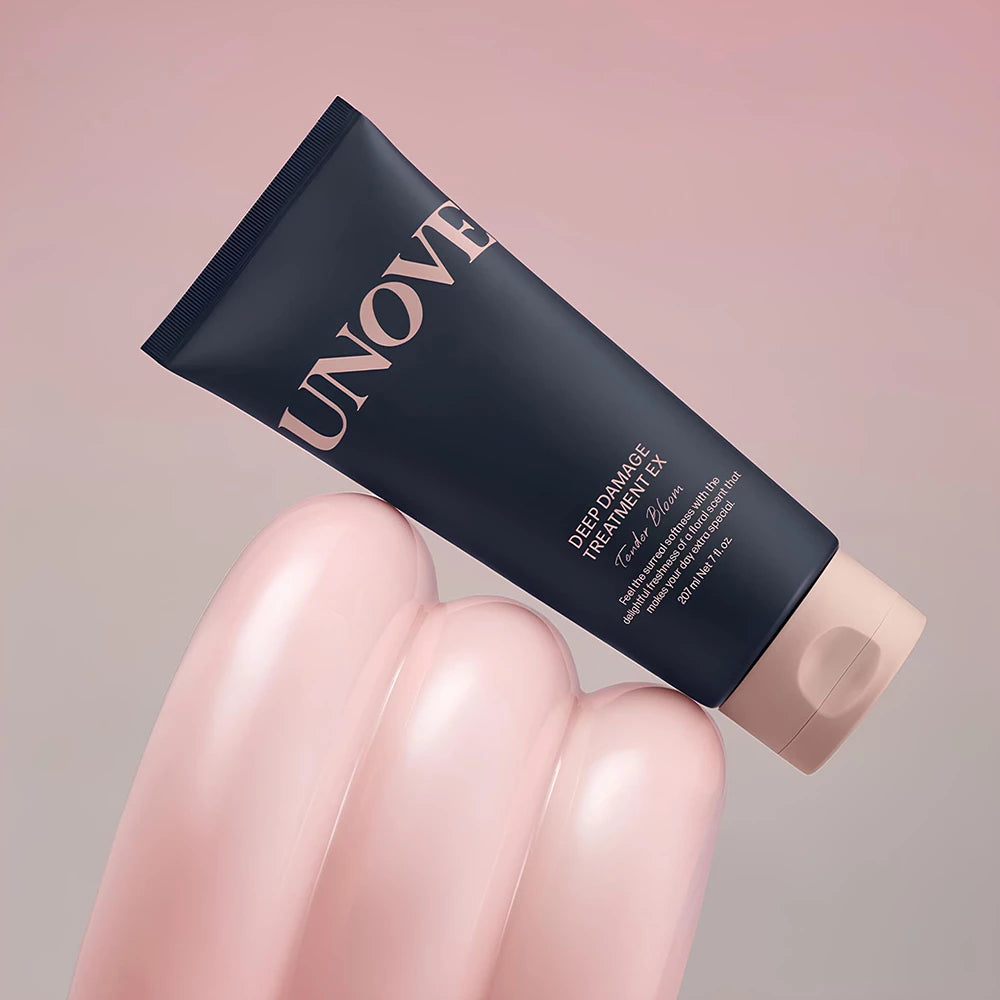 UNOVE Deep Damage Treatment Ex (Tender Bloom) - Haarkur mit Keratin und Arganöl zur tiefen Reparatur der Haarstruktur - 207 ml