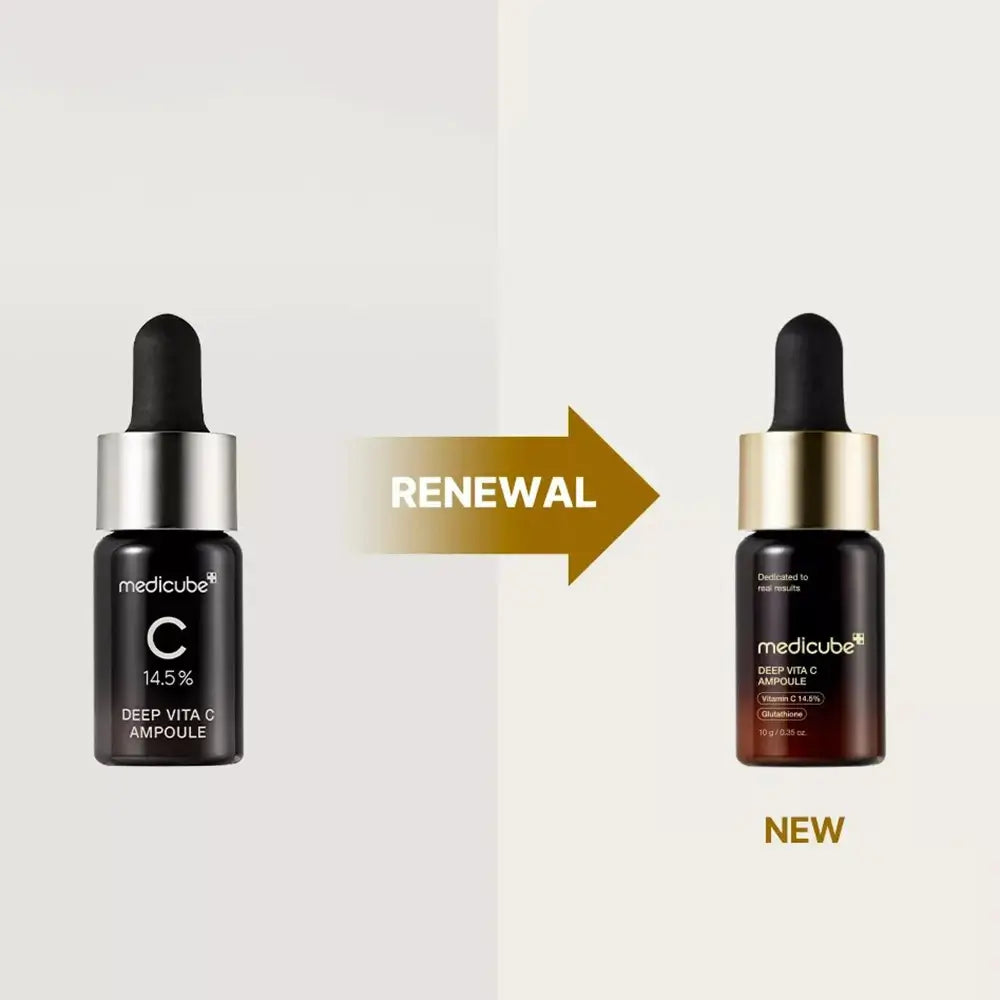 MEDICUBE Deep Vita C Ampoule 2.0 - Gesichtsserum mit reinem Vitamin C und Kollagen zur Verbesserung der Hautleuchtkraft und zum Schutz vor freien Radikalen - 3x10ml
