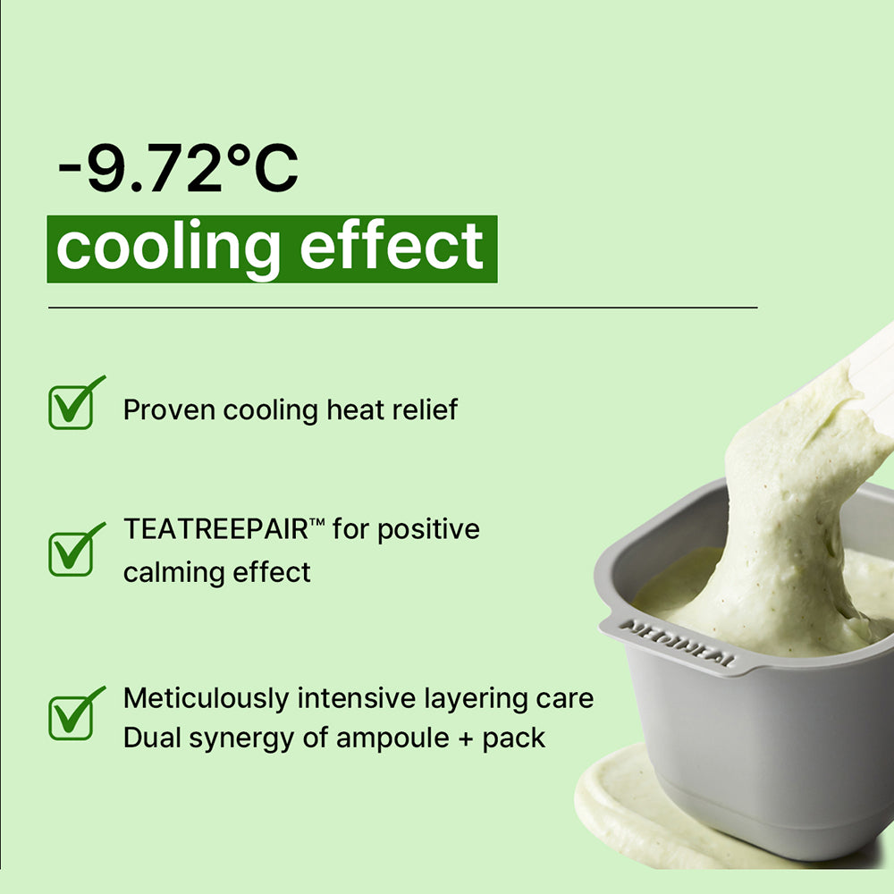 MEDIHEAL Derma Modeling Pack Teatree Calming - masca de fata formulata cu Tea Tree si panthenol, care contribuie la calmarea pielii si la echilibrarea excesului de sebum - 28 gr