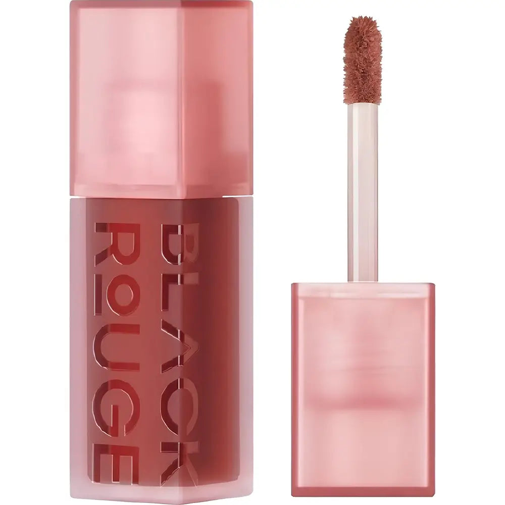 BLACK ROUGE Double Layer Over Velvet - flüssiger Lippenstift mit Hyaluronsäure und Süßmandelöl, spendet Feuchtigkeit und sorgt für Komfort - 4,1 g - DL03 Fauve layer