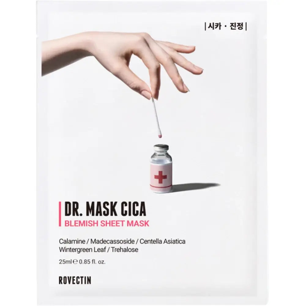 ROVECTIN DR. Mask Cica - Gesichtsmaske mit Madecassosid und Calamin zur Beruhigung, Feuchtigkeitspflege und Reparatur der Haut - 25 ml