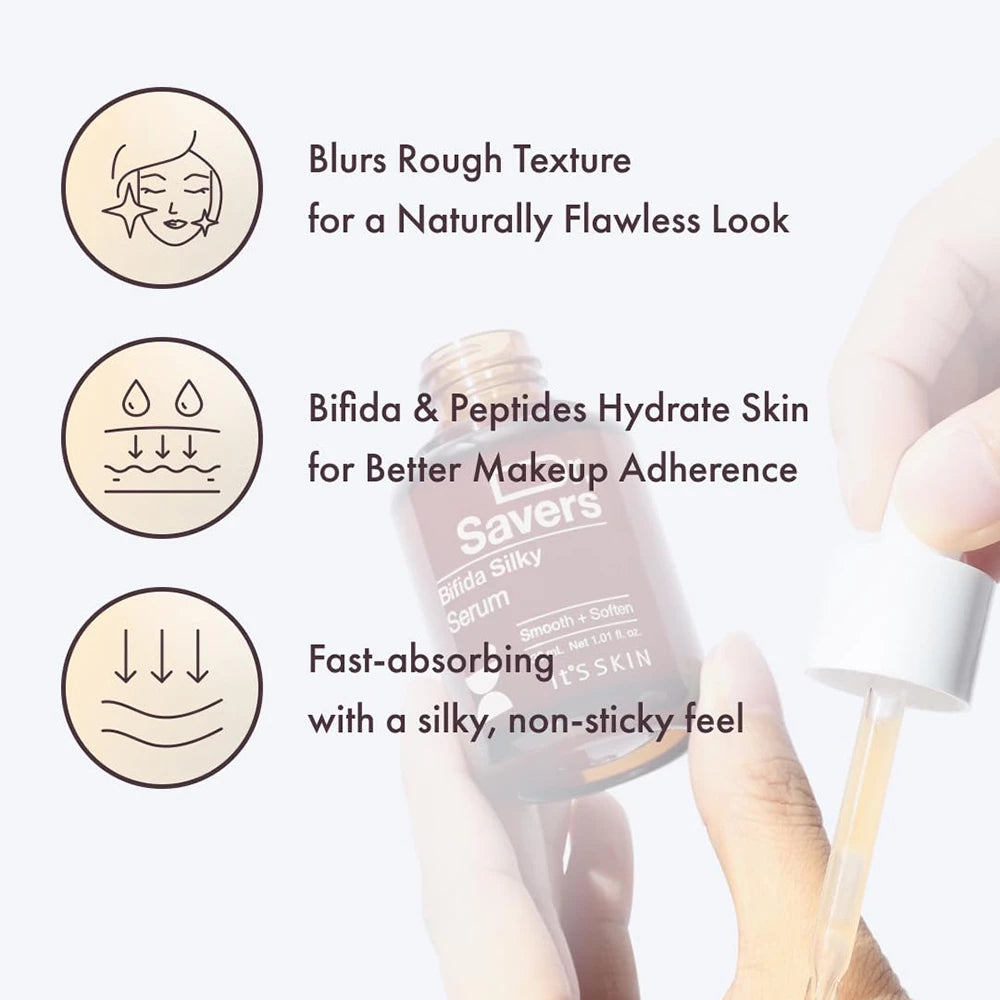 IT'S SKIN Dr. Savers Bifida Silky Serum - Gesichtsserum mit Bifida Ferment Lysat und Hyaluronsäure zur Hautfeuchtigkeit und Hautkomfort - 30 ml