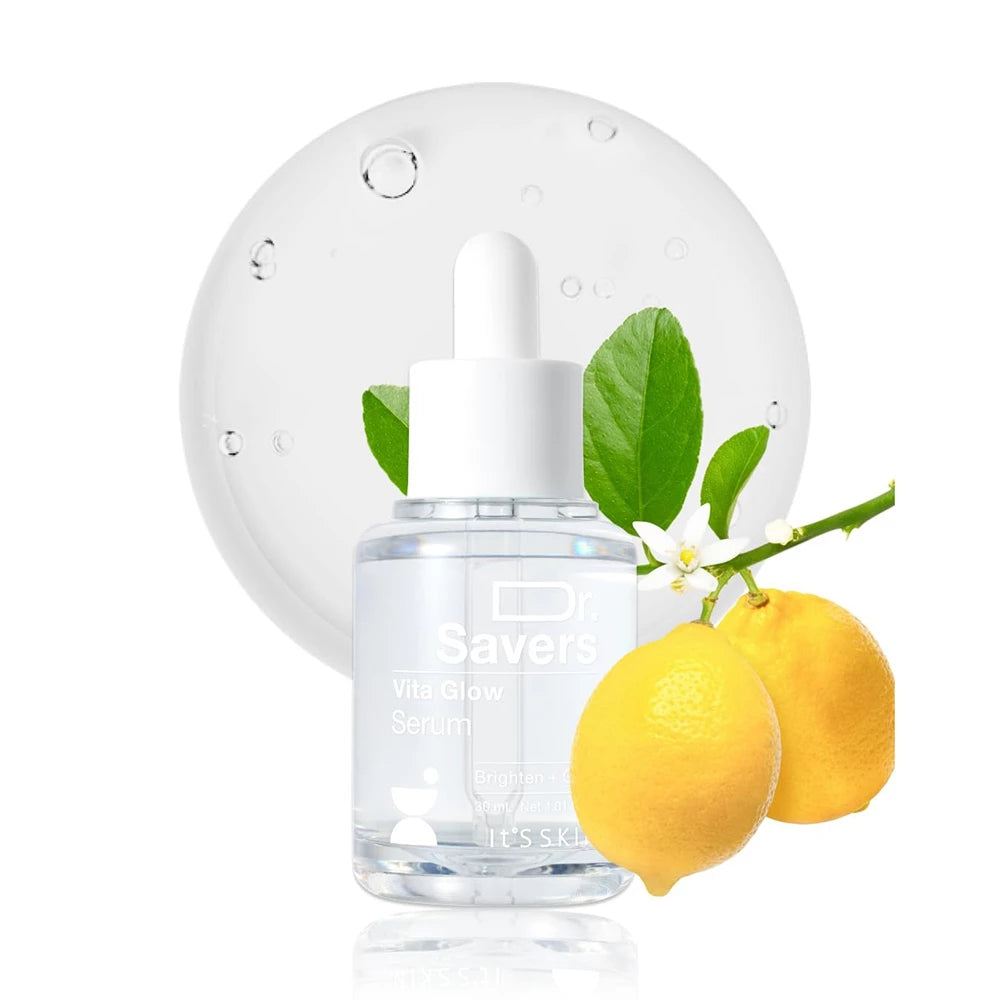 IT'S SKIN Dr. Savers Vita Glow Serum - Gesichtsserum mit Niacinamid und 3-O-Ethylascorbinsäure zur Verbesserung des Hauttons und der Ausstrahlung - 30 ml