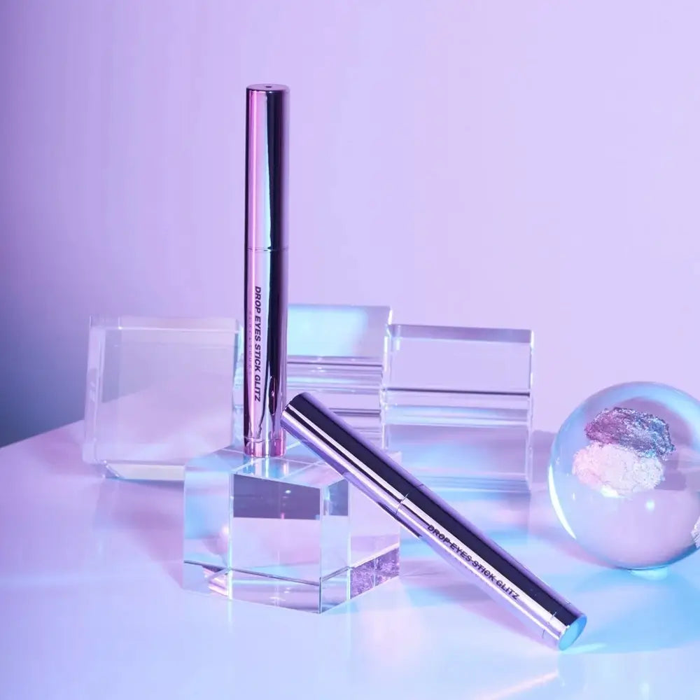 BLACK ROUGE Drop Eyes Stick Glitz Lidschattenstift D01 Crystal Glitz - Holografischer Glanz und wasserfest, 1.4g