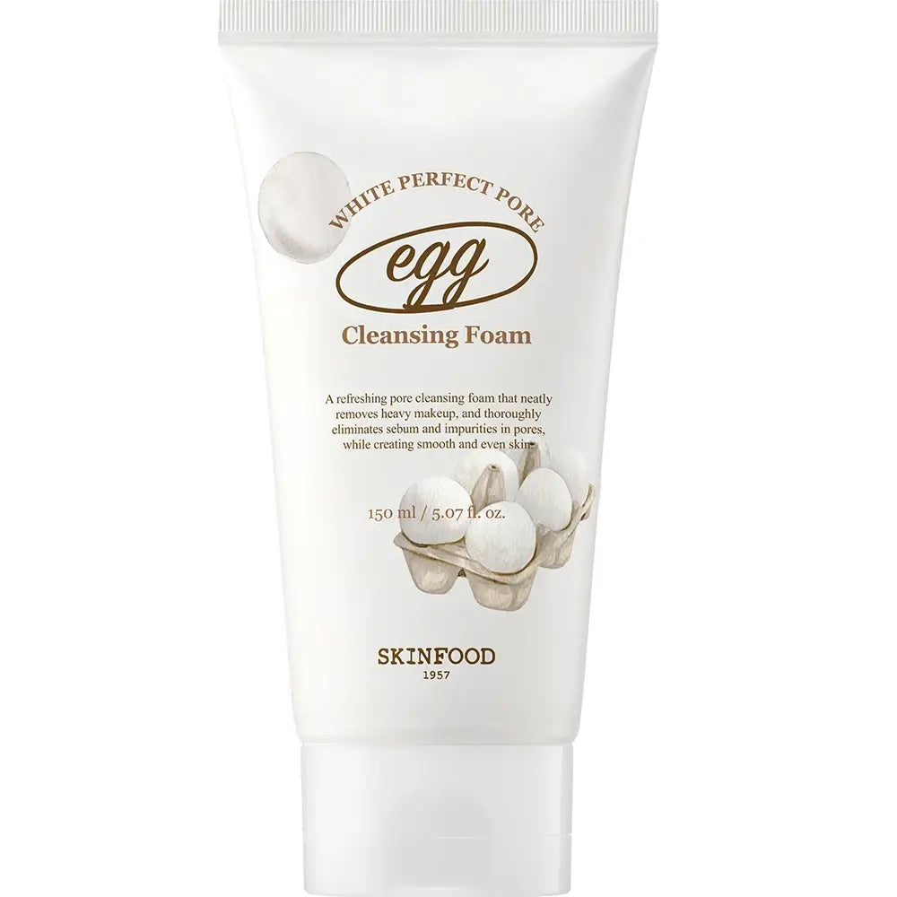 SKINFOOD Egg White Spuma de Curatare pentru Fata - Minimizare Pori si Control Sebum, 150 ml