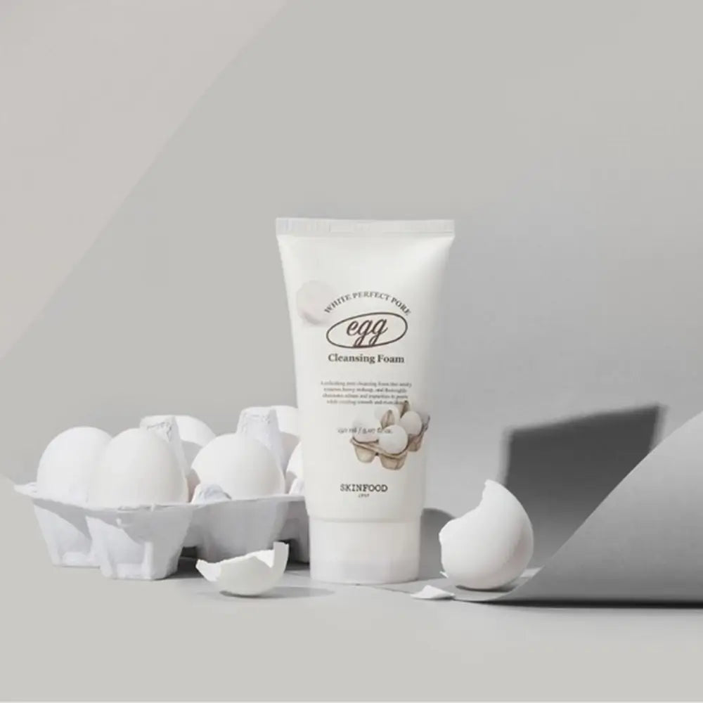 SKINFOOD Egg White Spuma de Curatare pentru Fata - Minimizare Pori si Control Sebum, 150 ml