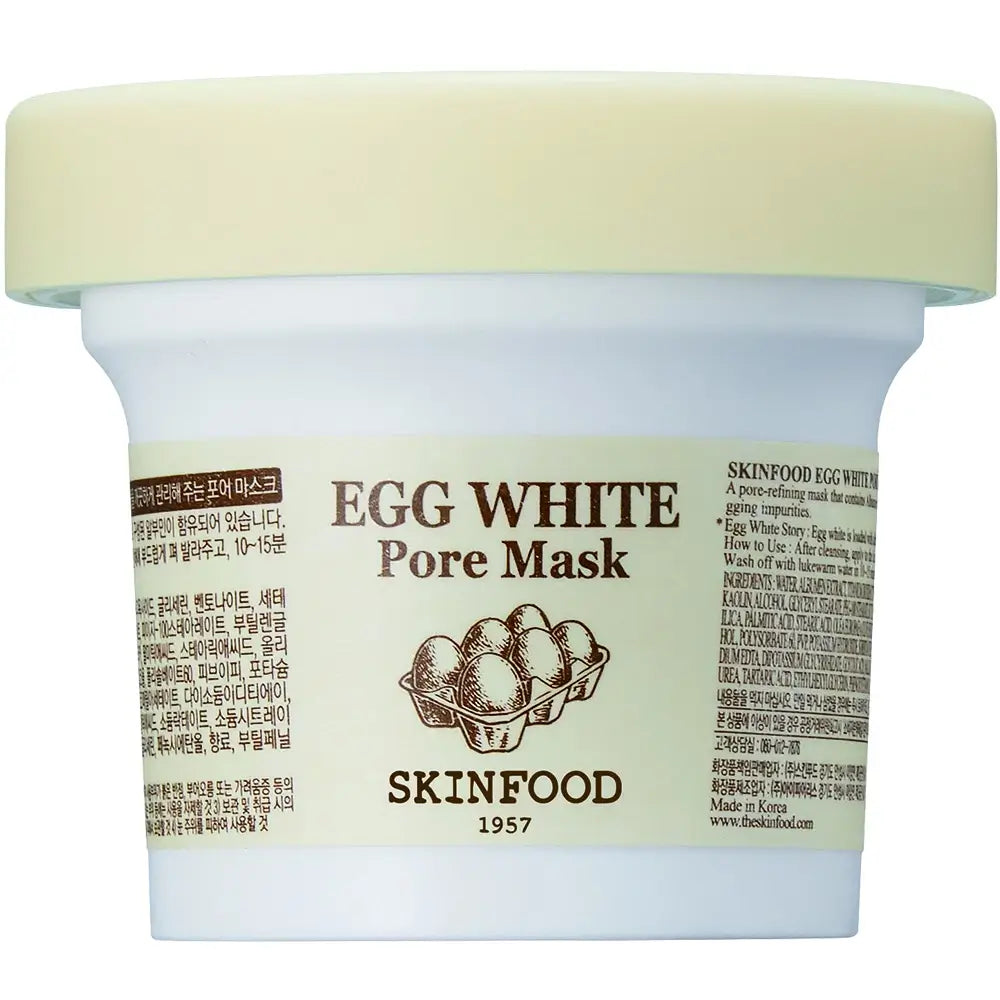 SKINFOOD Eiweißmaske zur Porenverfeinerung – Tiefenreinigung und intensive Feuchtigkeitspflege, 120 ml