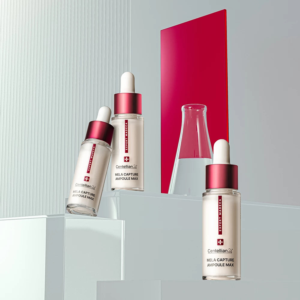 CENTELLIAN24 Expert Madeca Mela Capture Ampoule Max - Gesichtsserum mit MadeWhite Max und Niacinamid zur Korrektur von ungleichmäßigem Hautton und zur Reduzierung von Pigmentflecken - 3 x 15 ml