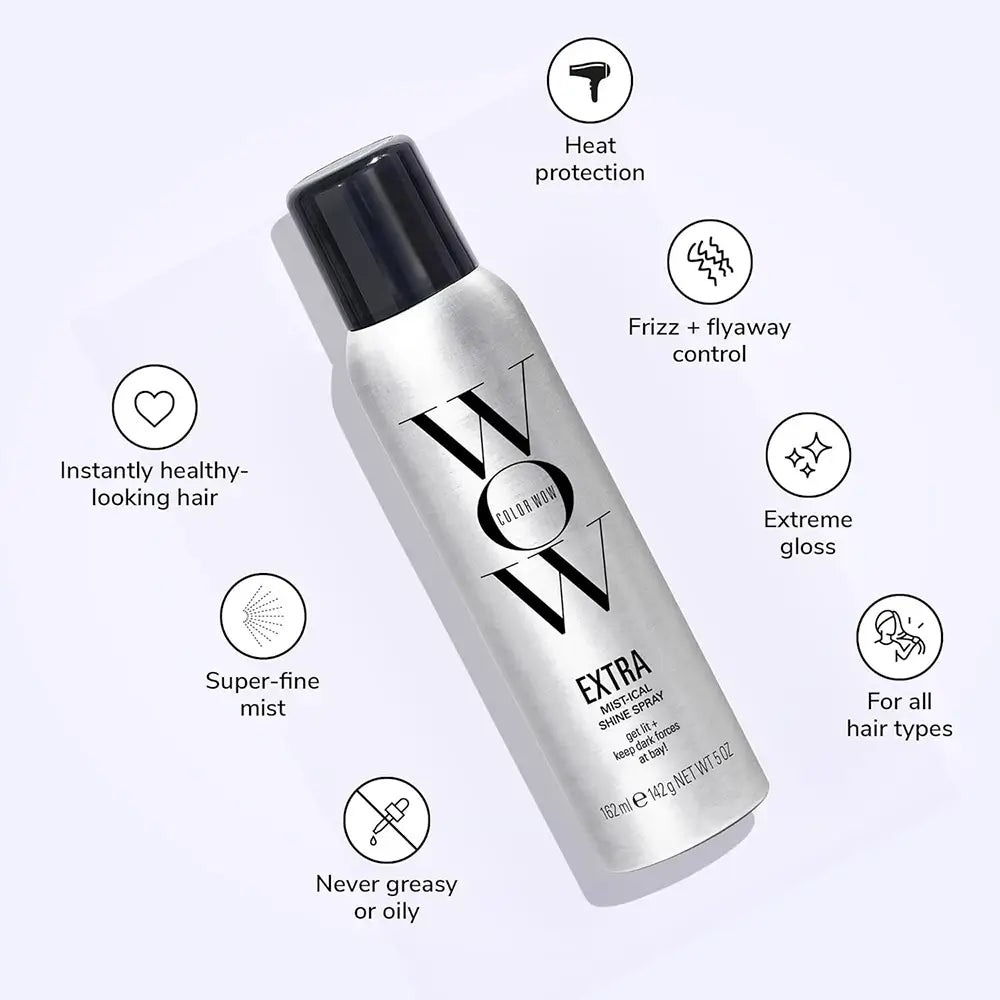 COLOR WOW Extra Mist-ical - Haarspray formuliert mit afrikanischem Royal Candle-Pflanzenextrakt und natürlichen Pflanzenextrakten, das dazu beiträgt, den Glanz des Haares zu intensivieren und ein strahlendes Aussehen zu bewahren - 162 ml