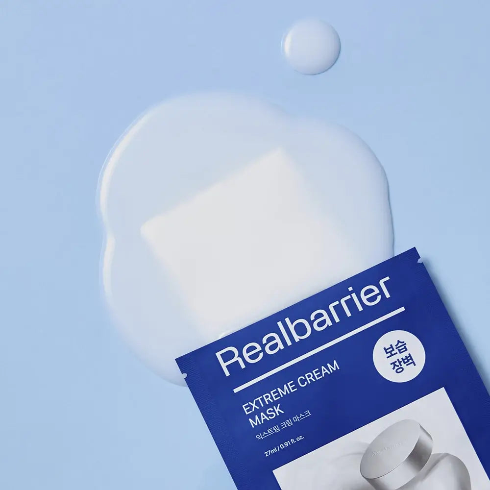 REAL BARRIER Extreme Cream Mask - Gesichtsmaske mit Madecassosid und Hyaluronsäure zur Beruhigung und Revitalisierung trockener, schuppiger und empfindlicher Haut, stärkt die Hautbarriere - 27 ml