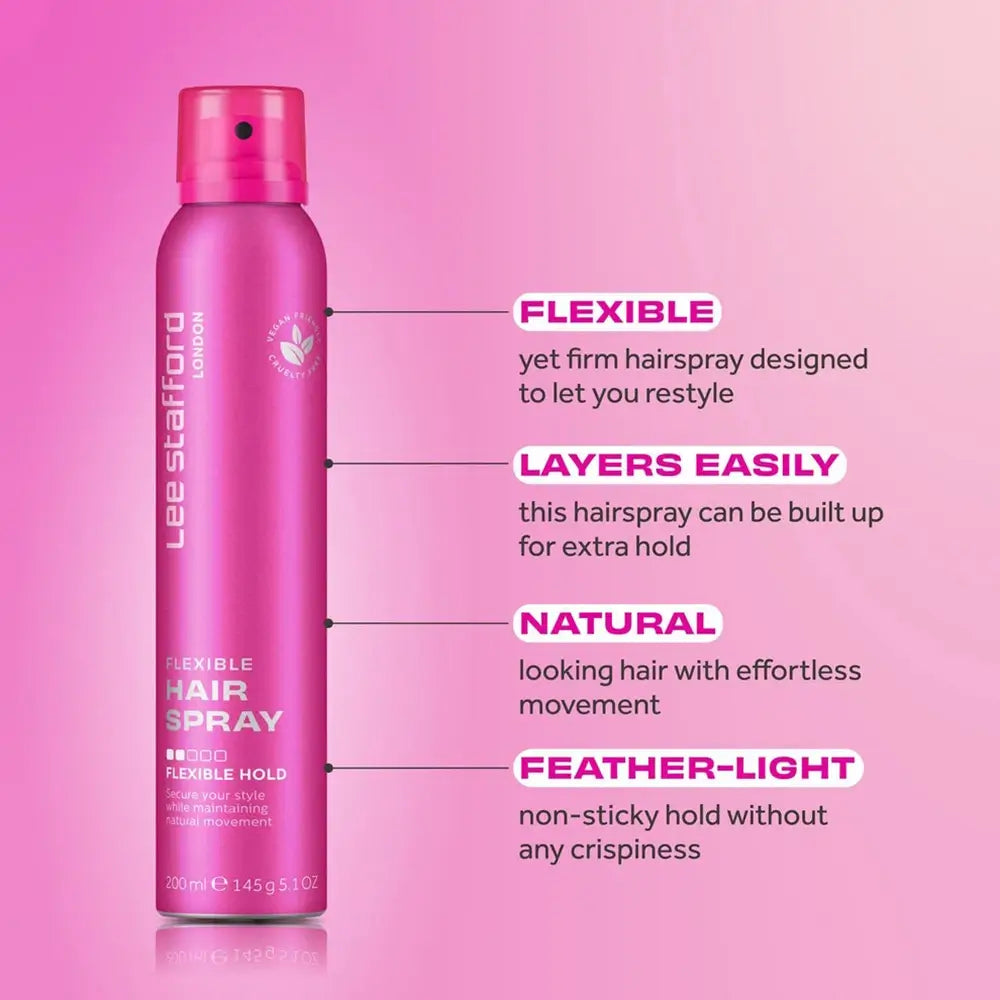 LEE STAFFORD Haarspray Flexibel - fixierendes Haarspray mit Panthenol (Provitamin B5) - 200 ml