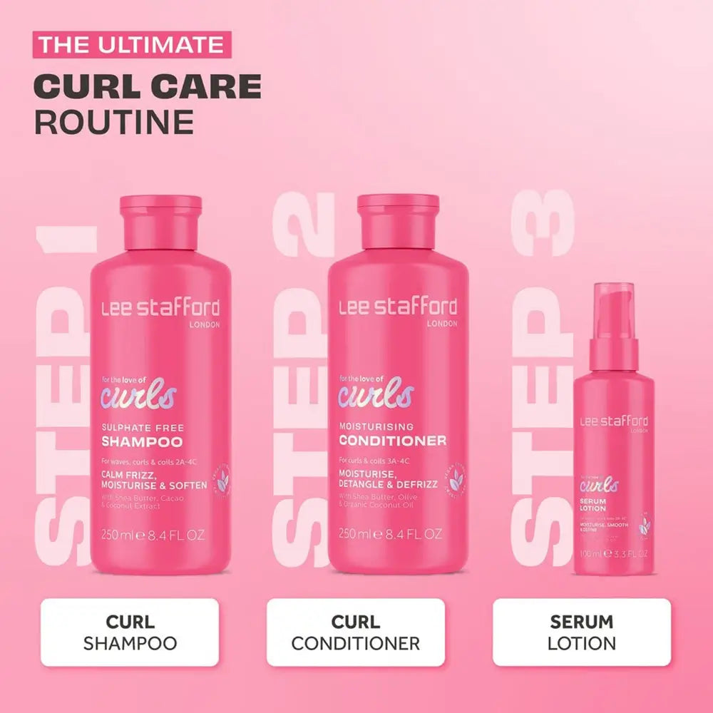 Lee Stafford For The Love Of Curls Serum für Locken 100 ml - Feuchtigkeit und Anti-Frizz mit Sheabutter und Kokosöl, 100 ml