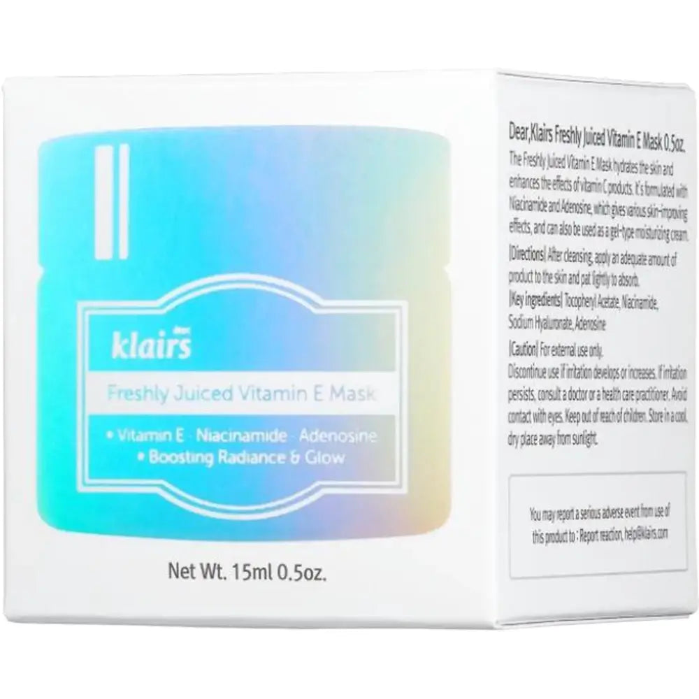 Dear Klairs Freshly Juiced Vitamin Mask - Gesichtsmaske mit Vitamin E und Niacinamid zur Aufhellung und Feuchtigkeitsversorgung - 15 ml