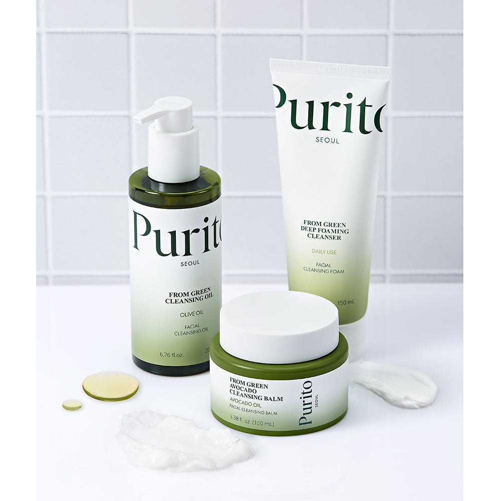 PURITO From Green Avocado Cleansing Balm - Reinigungsbalsam mit Avocadoöl und Grünkolextrakt zur Entfernung von Sonnenschutz, Schmutz und Unreinheiten - 100 ml