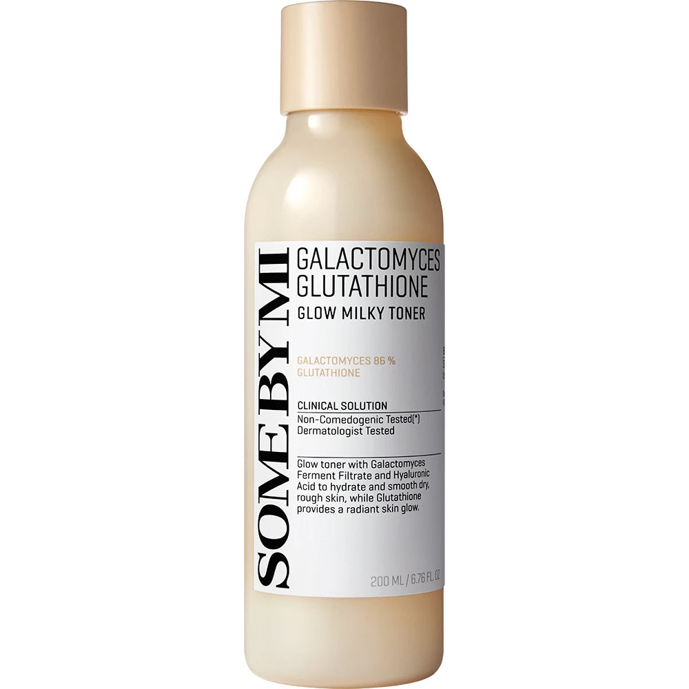 SOME BY MI Galactomyces Glutathione Glow Milky - Gesichts-Toner mit Galactomyces-Filtrat und Niacinamid, für mehr Ausstrahlung und einen gleichmäßigeren Hautton - 200 ml